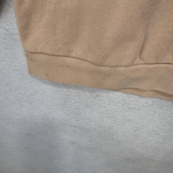 Vero Moda Sweatshirt Womens XL Tan Beige Crewneck Fleece Lined Raglan Pullover - Picture 5 of 11